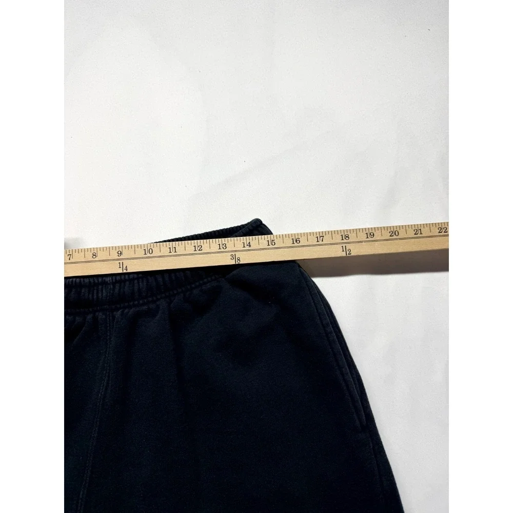 Nike Team Sweatpants Mens Medium Black Fleece Lined Ankle Zip Jogger Sportswear